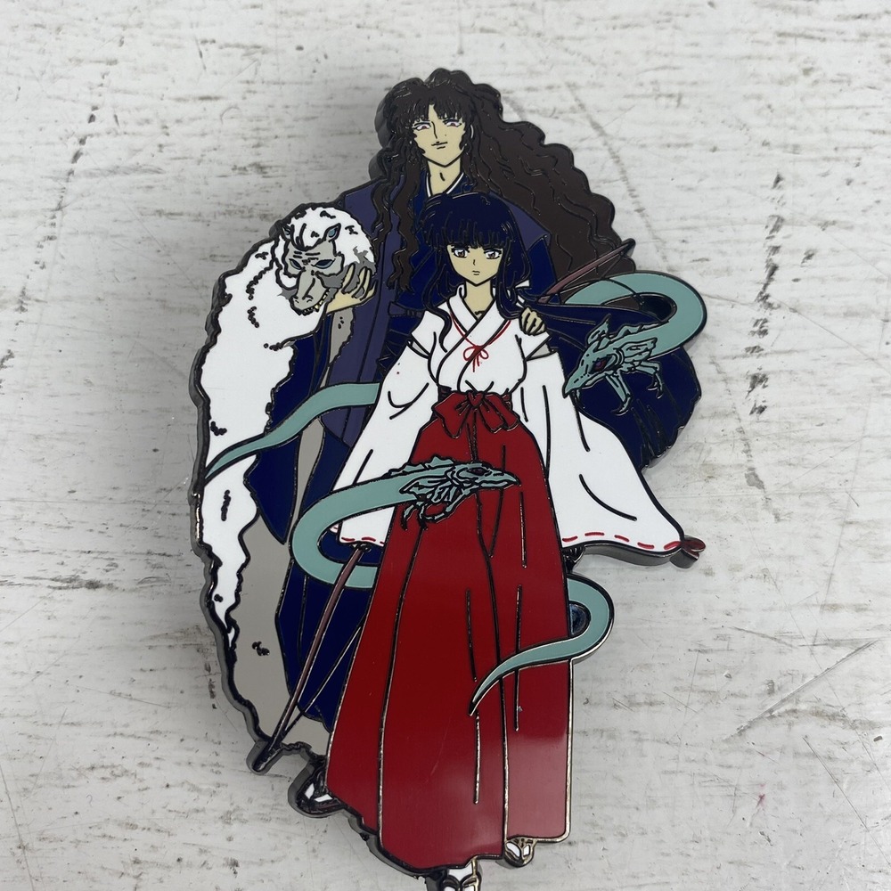 Naraku and Kikyo Man On The Moon Pin Numbered Nickel 3.5" inches, Black
